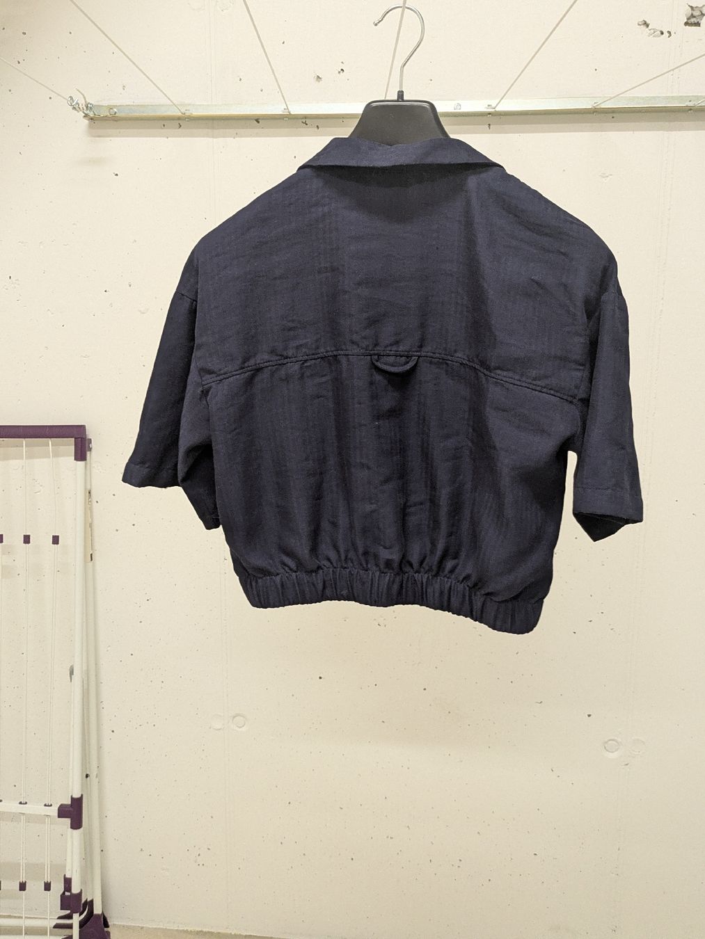 Zara Camicette: Zara Bluse, Gr. S, dunkelblau, Kurzarm – Usato da Basel venduto da Blumenwiese2 2