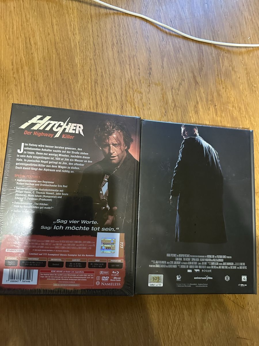 Tutti i DVDs: The Hitcher der Highway Killer original + Remake Mediabook – Nuovo e nell'imballaggio originale da Benken ZH venduto da Audi-erich 1