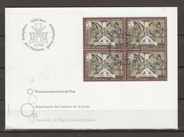 F1067 - FDC Imprimerie de la poste  bloc de quatre