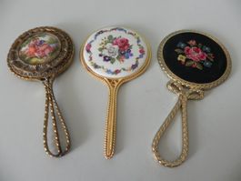 3 Antike Spiegeln / Taschen Spiegeln