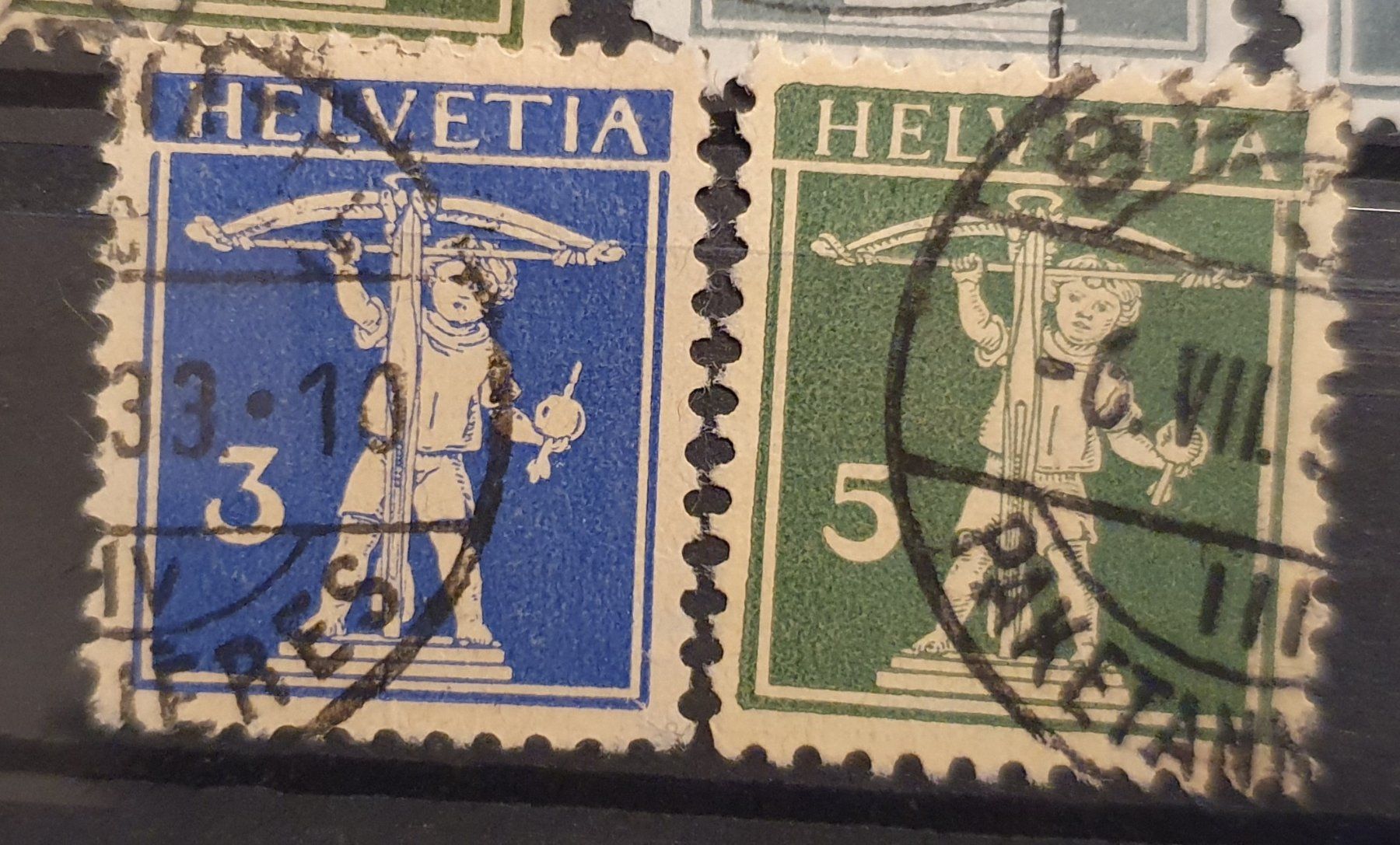 Tutti i francobolli: Tellknabe mit Armbrust Kat.115.- – Usato da Balgach venduto da SIMEON27 1