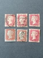 6mal One Penny Red 1841 bis 1878