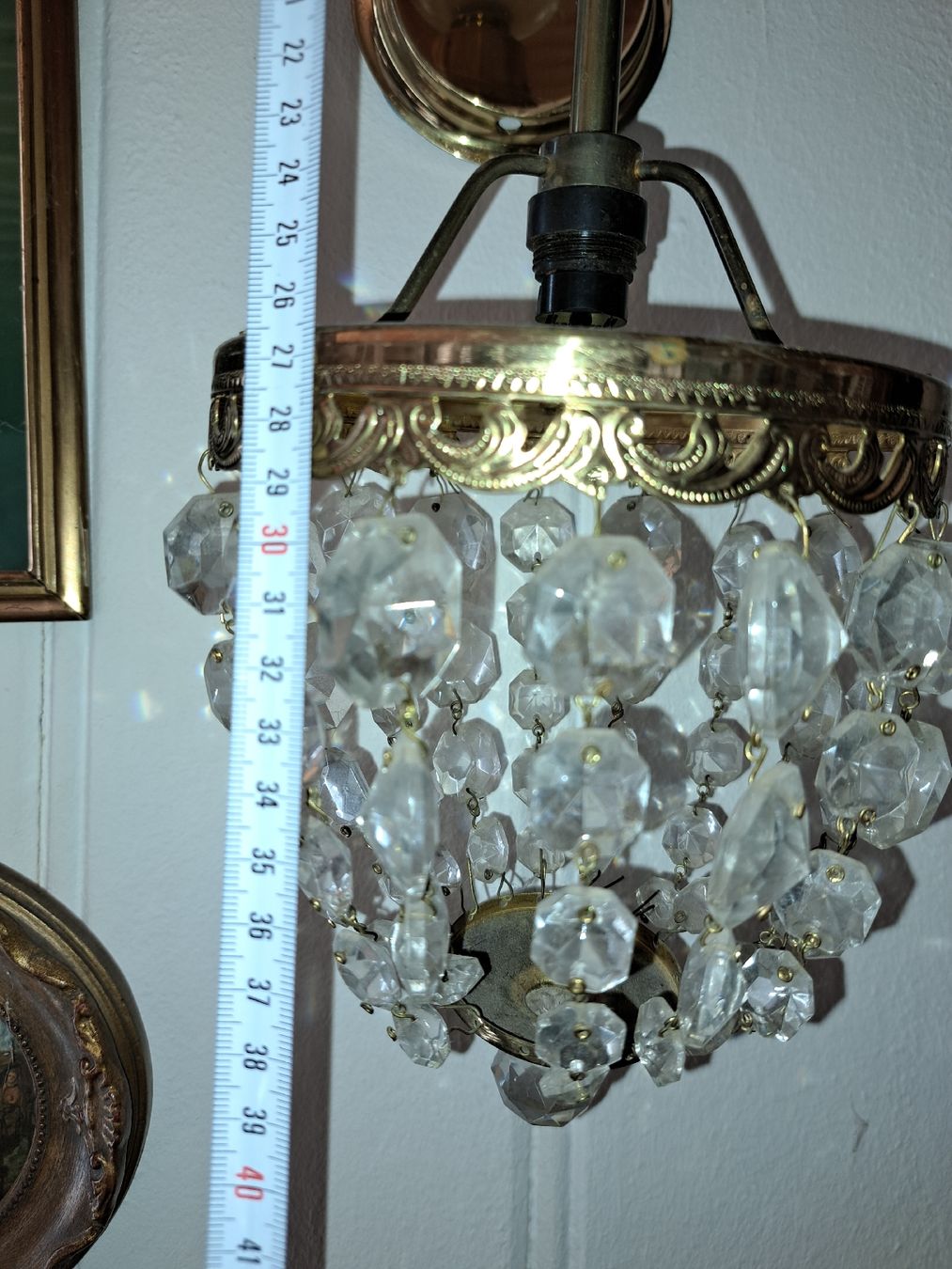 Lampen: Antike Glas Kristall Wandleuchte – Gebraucht aus Kölliken von Upcycling-by-Mc-TAM 7