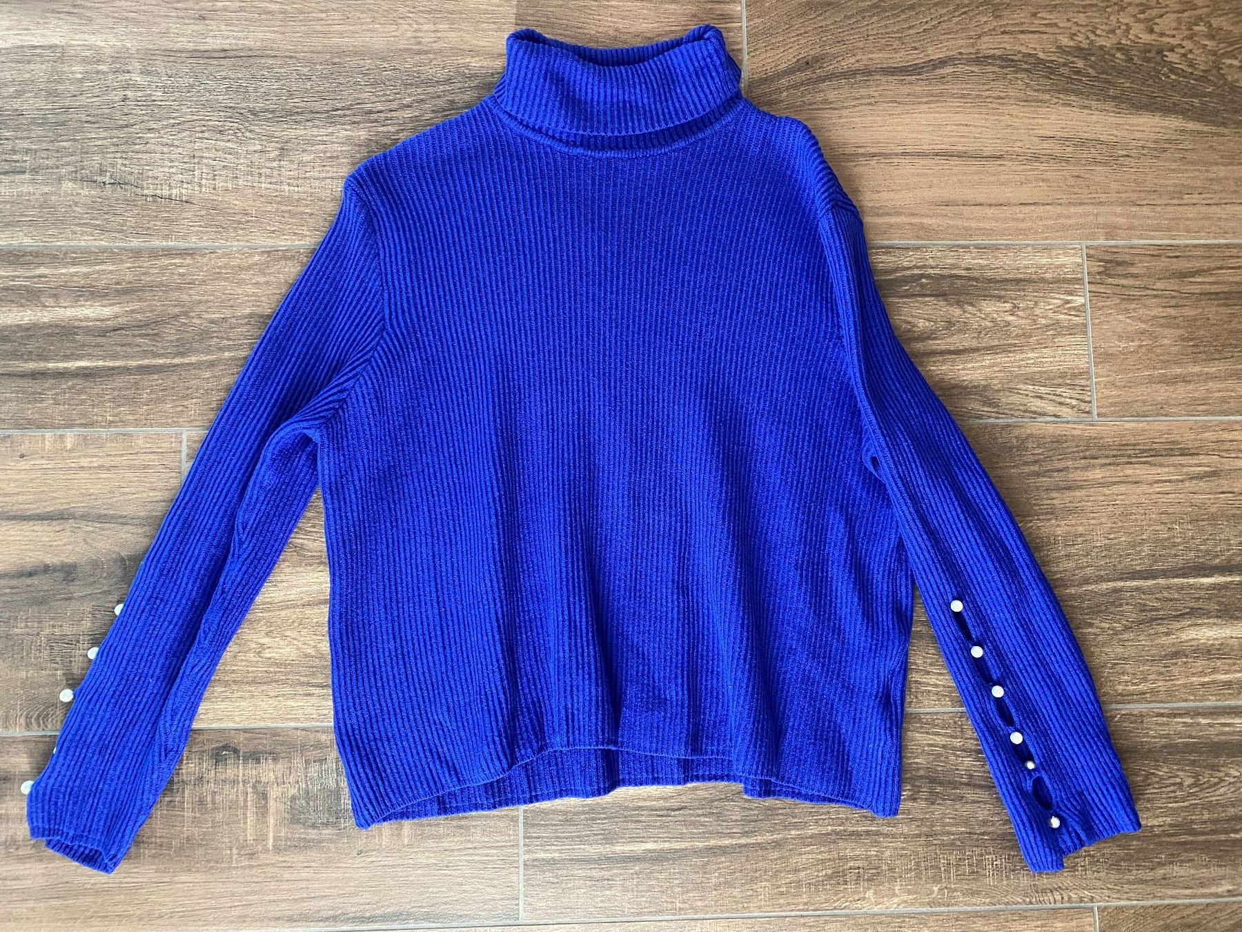 Shein Maglioni & Felpe: Rollkragenpullover blau mit Perlen Gr. 54 / 56 – Usato da Pratteln venduto da a23_j2gs 1