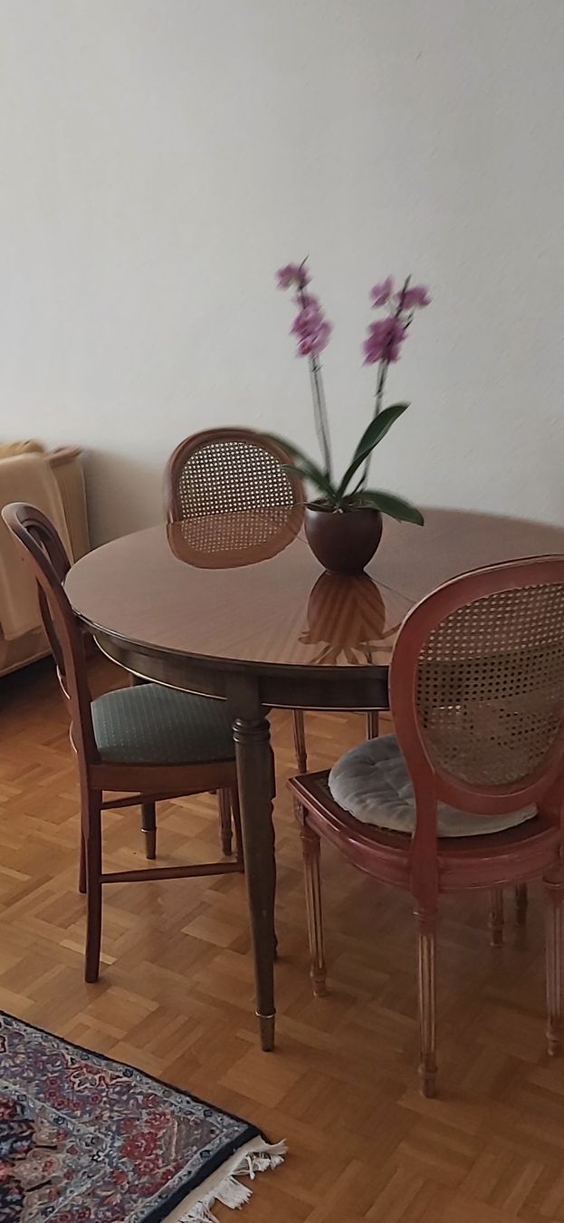 Tables: Round wood Dining Table. Expandable. Used Condition – D'occasion à Genève par love76