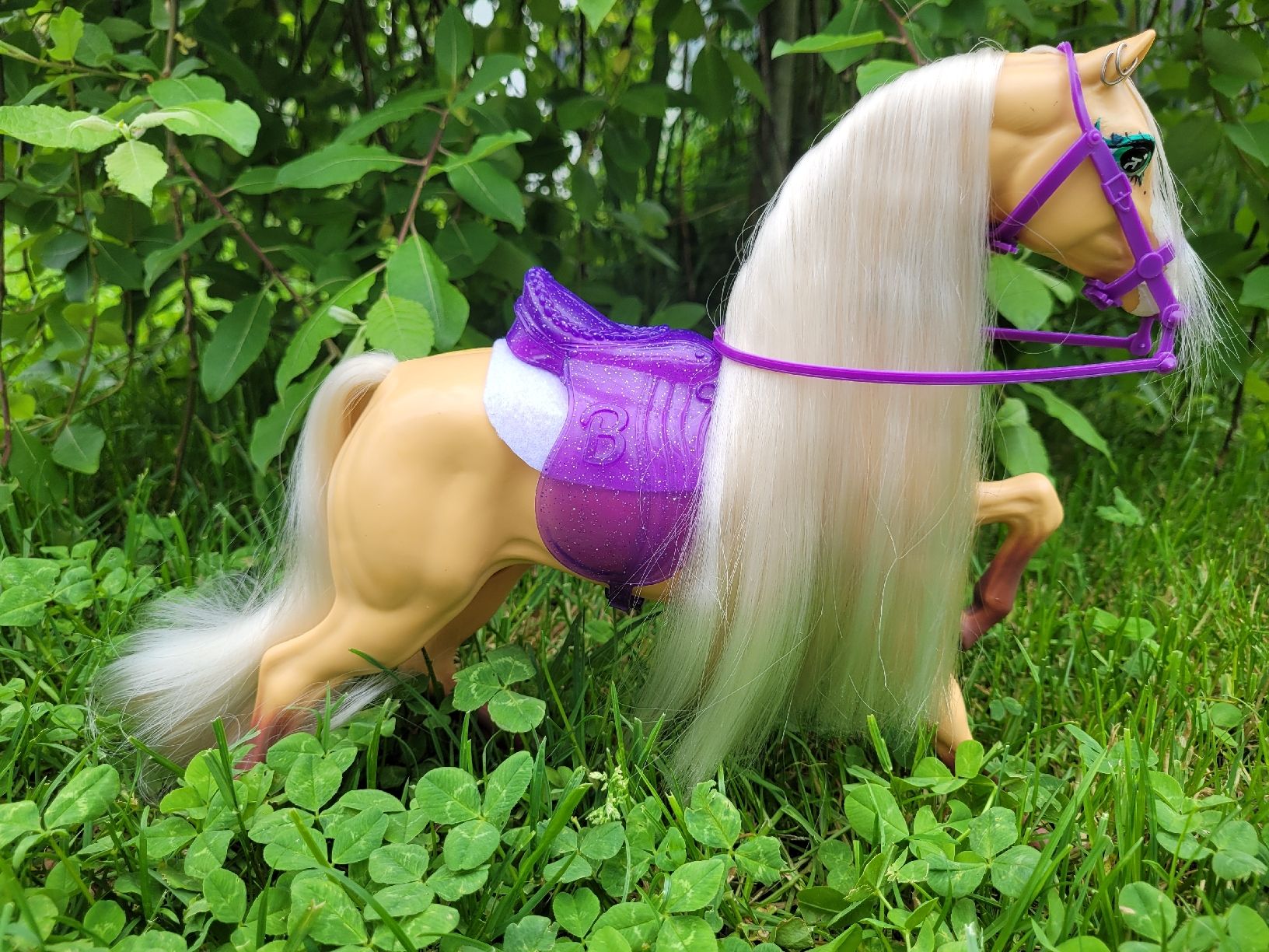 Giocattoli: Barbie Pferd Palomino, Teilrepaint/Unikat – Usato da Niederbuchsiten venduto da klengyel 1