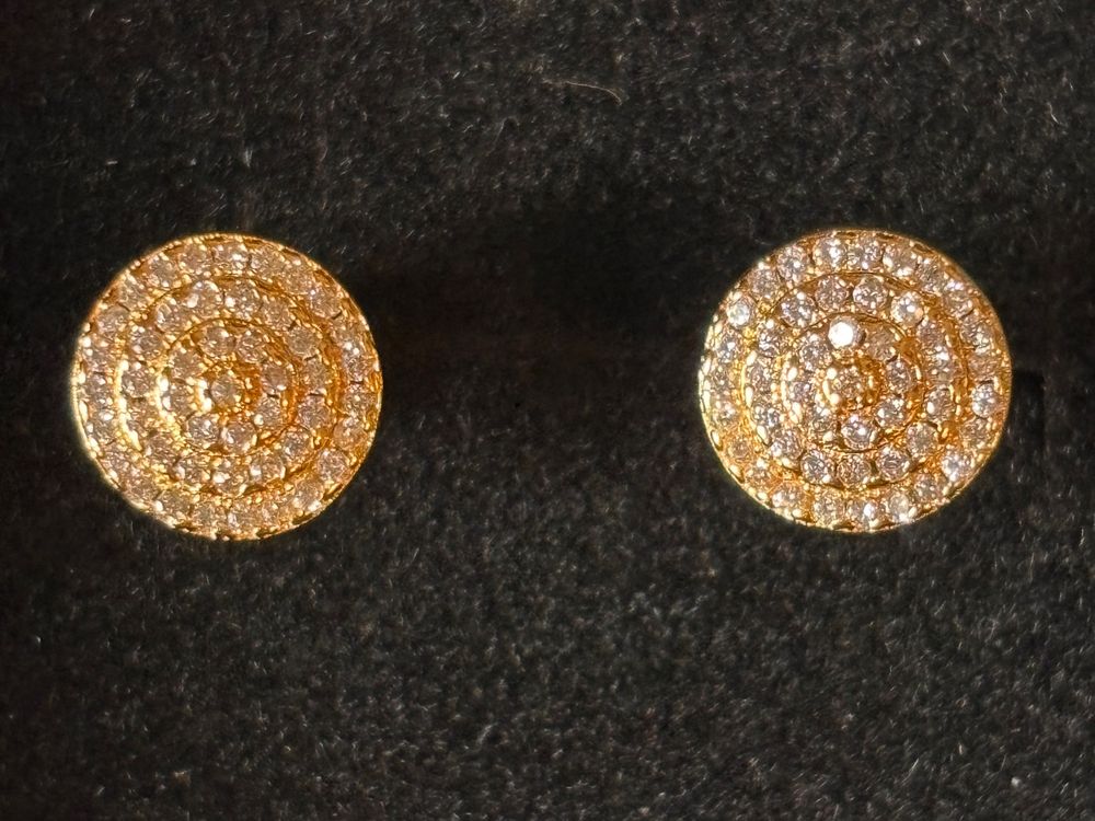 Boucles D'oreilles Pendantes Plaqué Or 18 Carats - Style Boucle Soleil, Tendance, Neuf Avec étiquettes