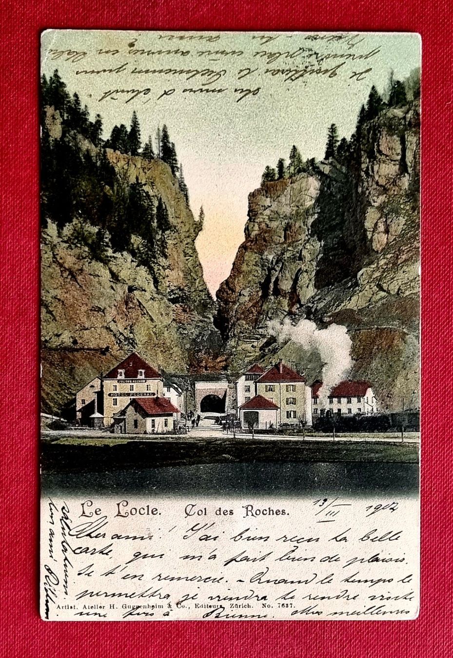 Locle - Col des Roches - Hotel Federal - Train Vapeur 1904 (D'occasion ...