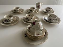 Porzellan Service P.T. Tułowice Polen Rosen  Vintage! +Bonus