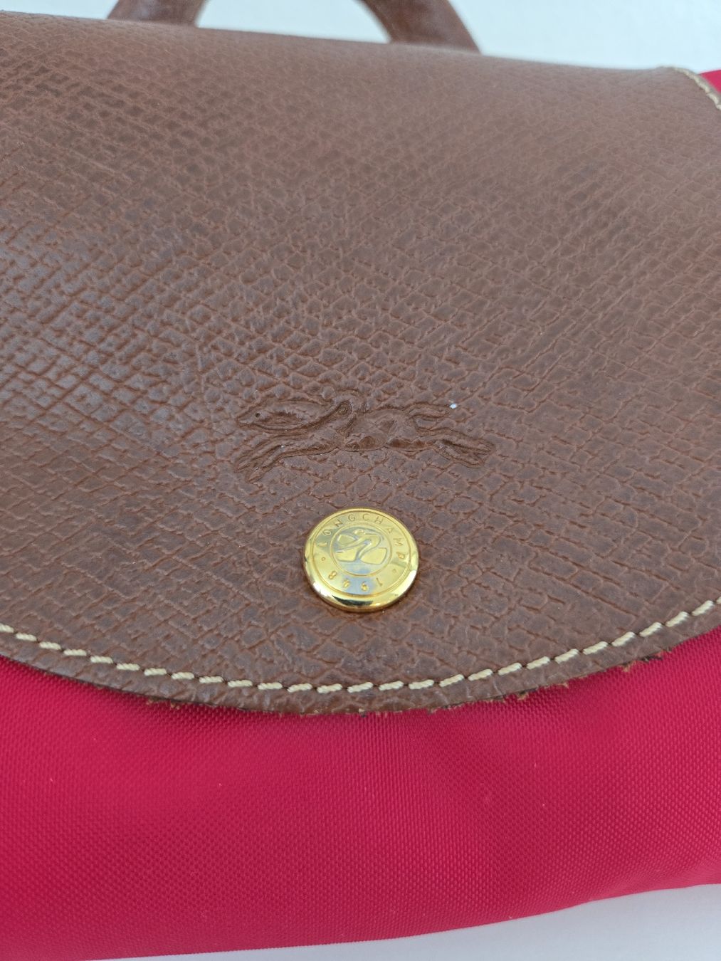 Longchamp Rucksäcke: Longchamp Le Pliage Rucksack Rot – Gebraucht aus Weinfelden von lexamo94 2