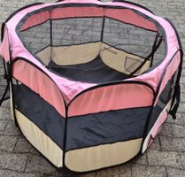Transportbox Tier faltbar pink/schwarz/beige