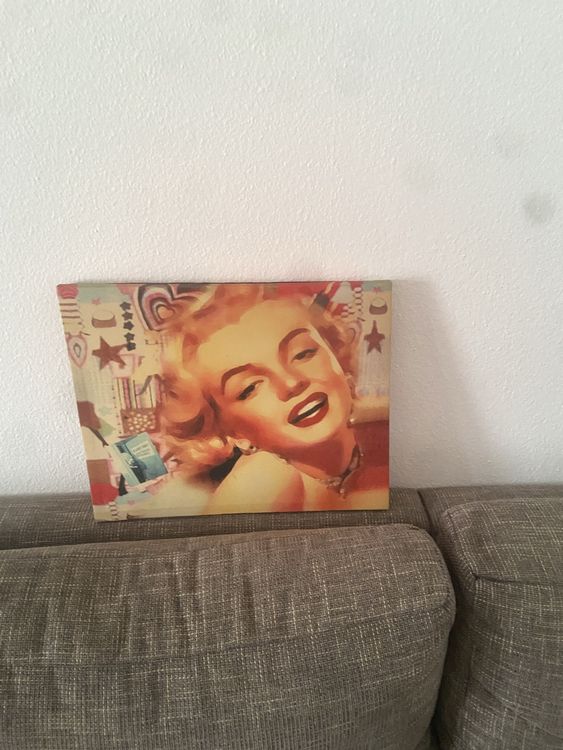 Quadro Marilyn Monroe Pop Art su tela, cornice legno (Gebraucht) in ...