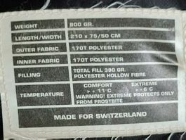 Schlafsack 210x75/50cm Polyester 800gr 21075