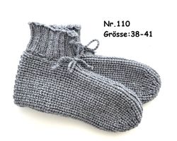 Kuschel - Fernseh - Bettsocken aus Merinowolle Nr.110