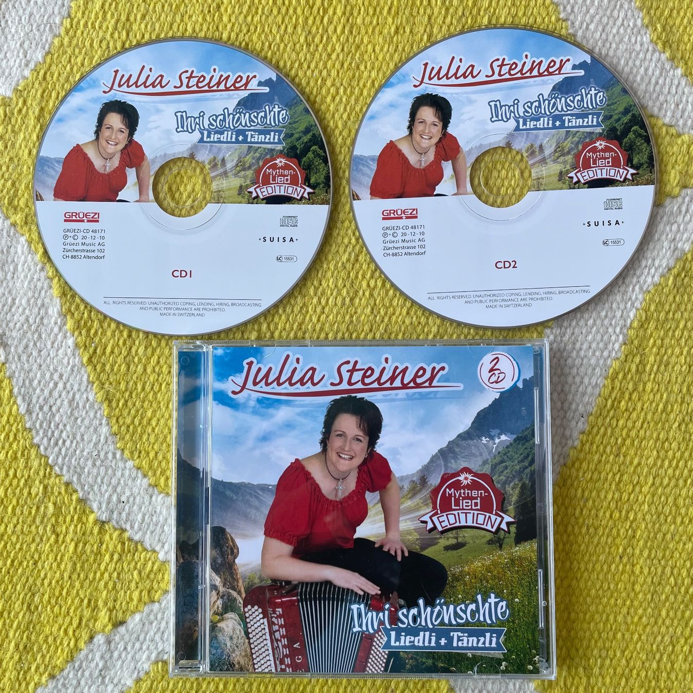 CD: JULIA STEINER-2CD IHRI SCHÖNSCHTE LIEDLI+TÄNZLI – Usato da Rorschacherberg venduto da CD-Roli