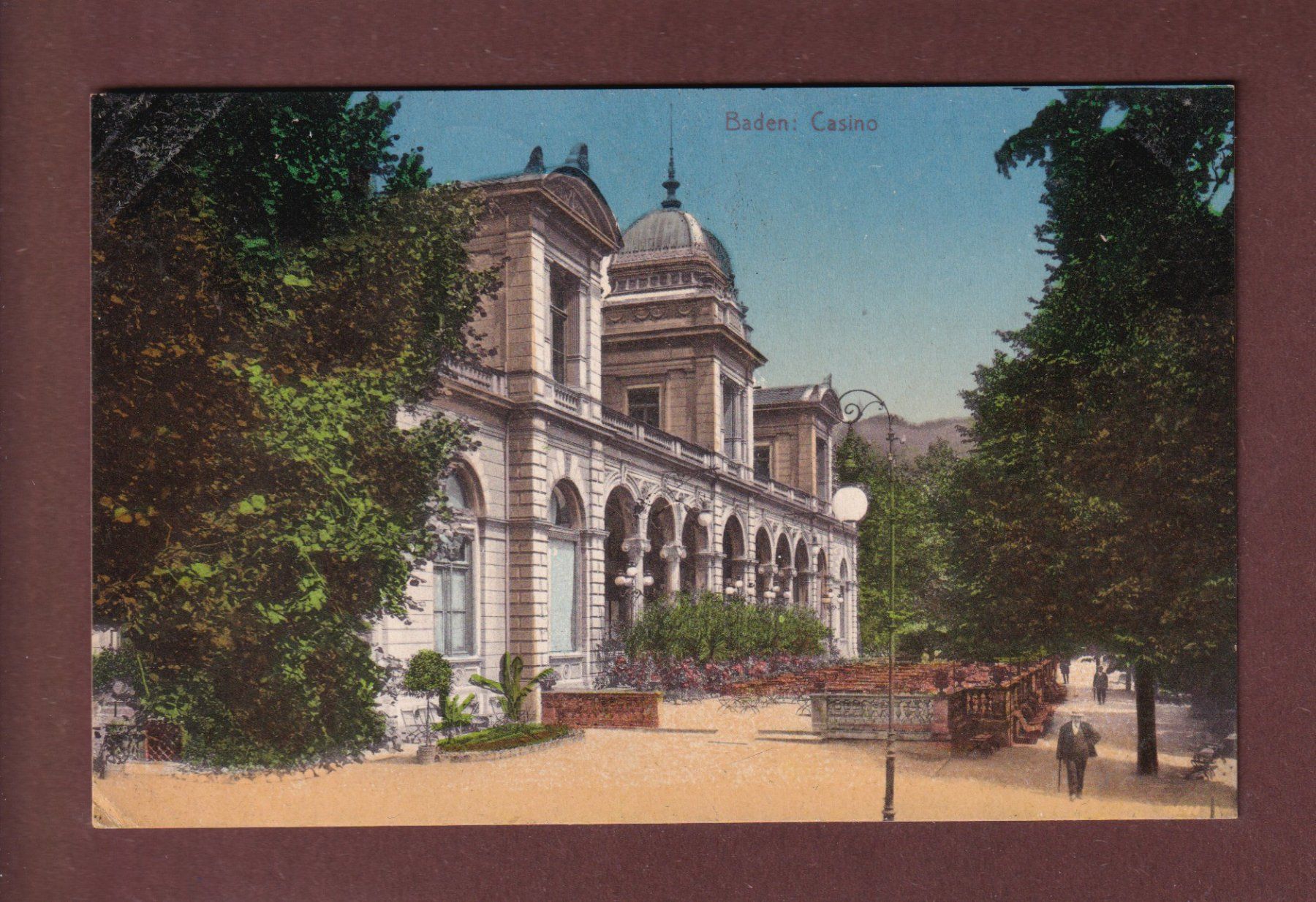 Ansichtskarten: BADEN - Casino - 1913 – Gebraucht aus Pully von nicecards-shop