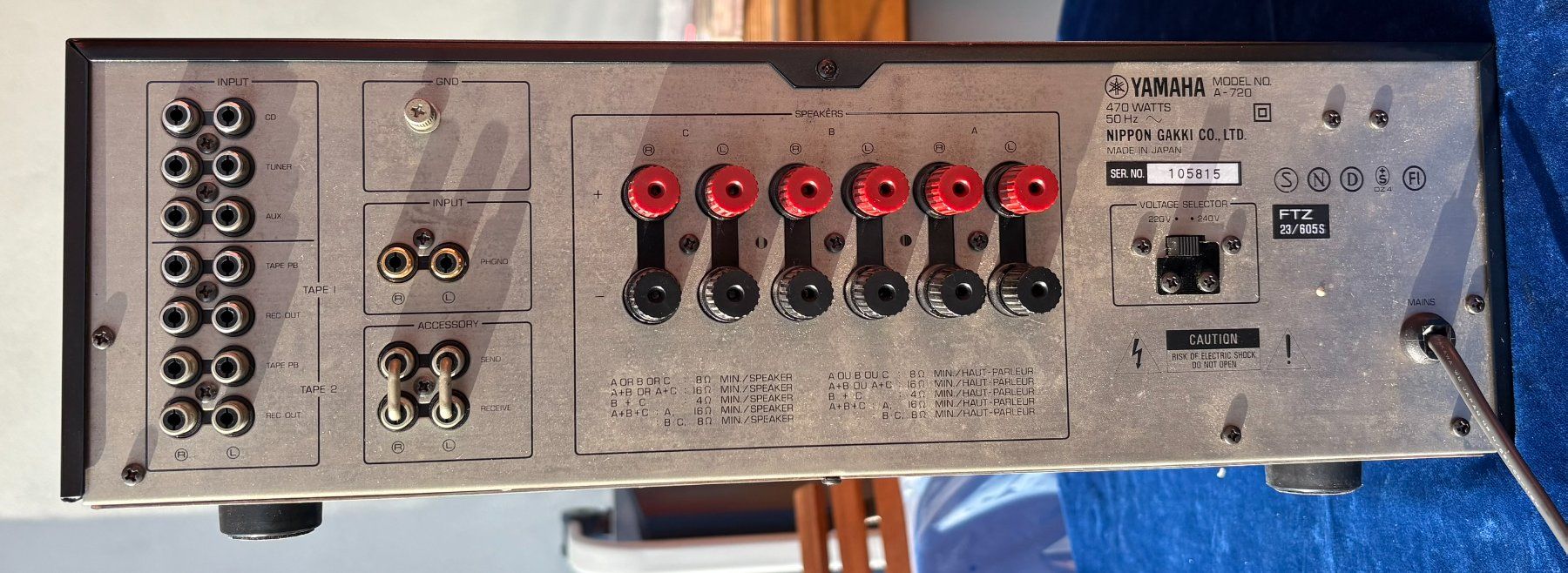 Yamaha Amplificatori: Yamaha Natural Sound Stereo Amplifier A-720 – Usato da orselina venduto da Loriotech 2