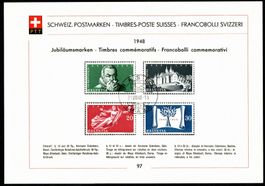 Sammelblatt Nr. 97 von 1948 100 Jahre Bundesstaat