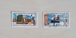 2 Briefmarken - DDR / gestempelt