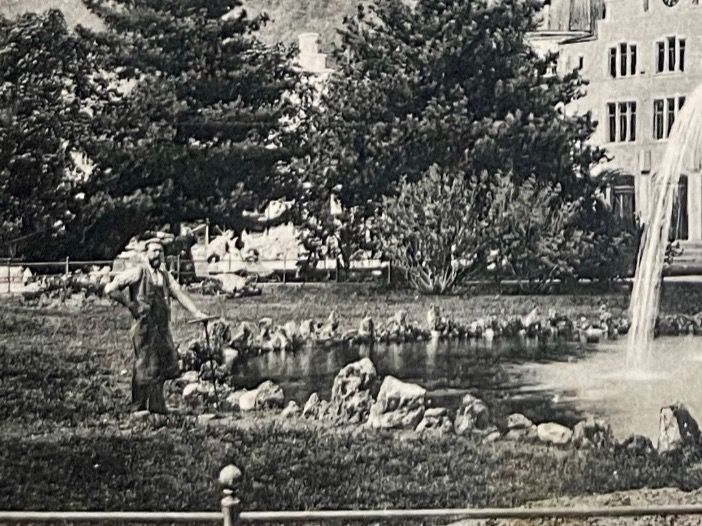 Ansichtskarten: GLARUS - Neuer Bahnhof - Gruss aus Glarus 1907 – Gebraucht aus Lutry von Ediego 1