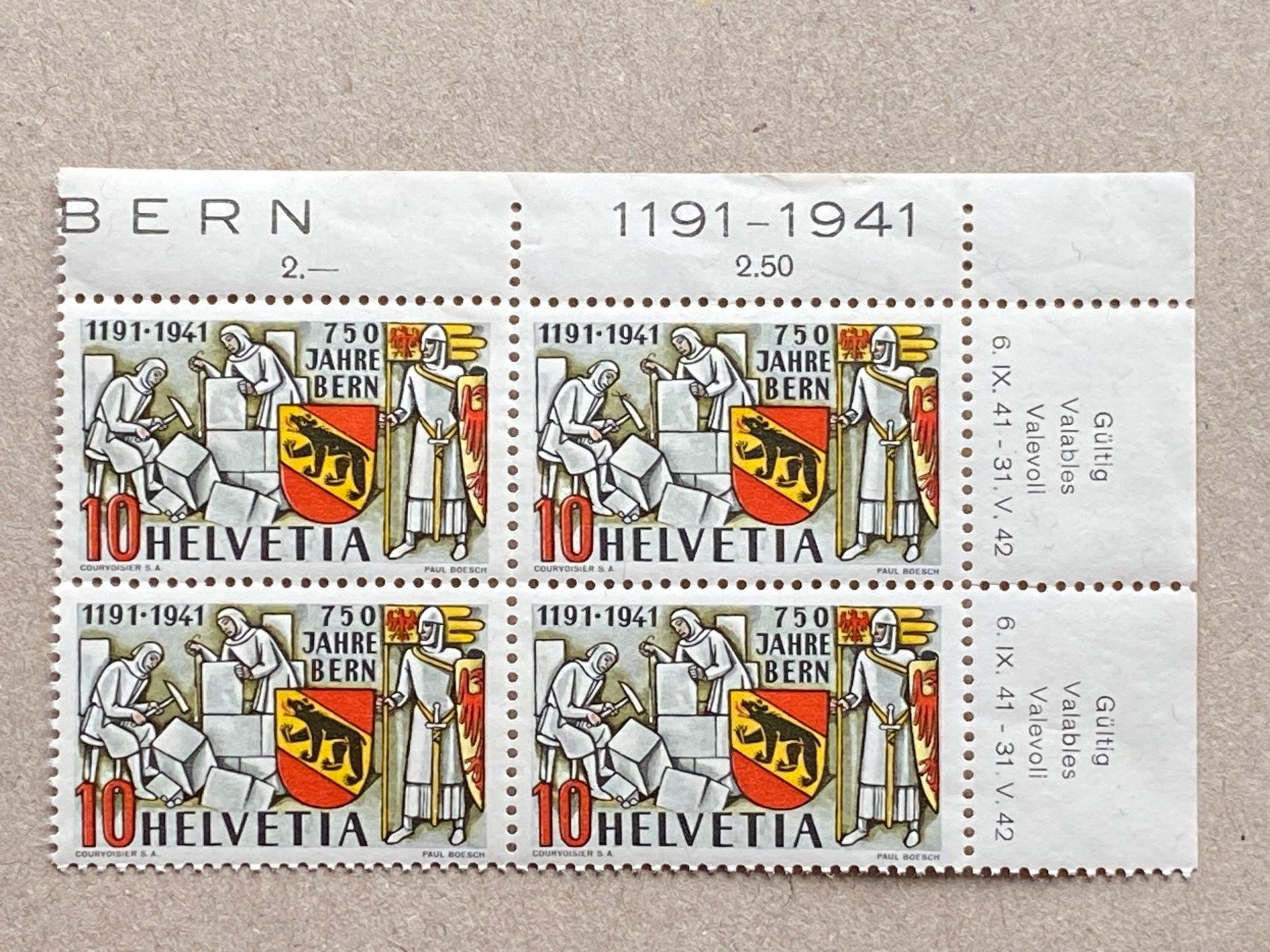 Tutti i francobolli: 253, Viererblock, postfrisch, mit Spinne – Usato da Aarau venduto da hilde47 1