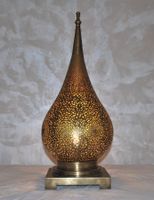 lampe de table  forme poire en cuivre.