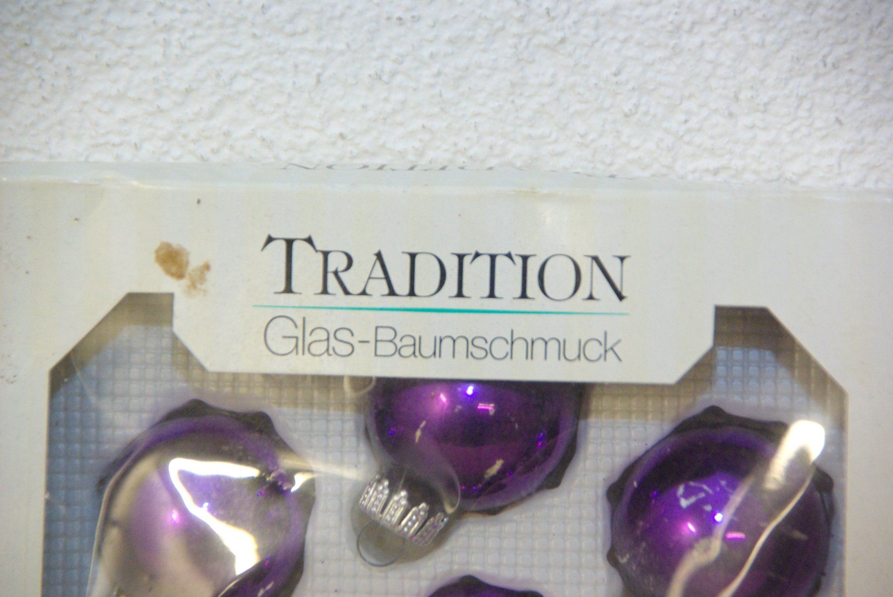 Tutte le decorazioni: Weihnachtkugeln violett, Glas-Baumschmuck – Usato da Herisau venduto da Cevianer1844 2