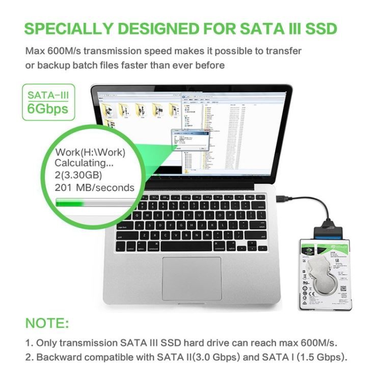 Cavi: SATA-zu-USB 3.0-Kabeladapter 2,5-Zoll-SS – Nuovo e nell'imballaggio originale da Aesch BL venduto da Elektronik_Laden 2