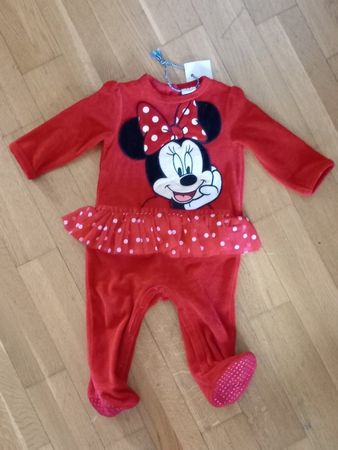 Minnie mouse Strampler mit Antirutsch Füsschen vo Disneyland