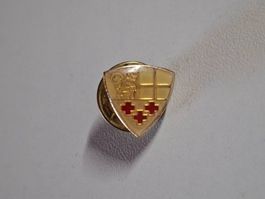 Pin Wappen mit Hahn und Kreuzen