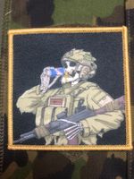 Abzeichen Badge Patch Skull Totenkopf TAZ 90 Armee Red Bull