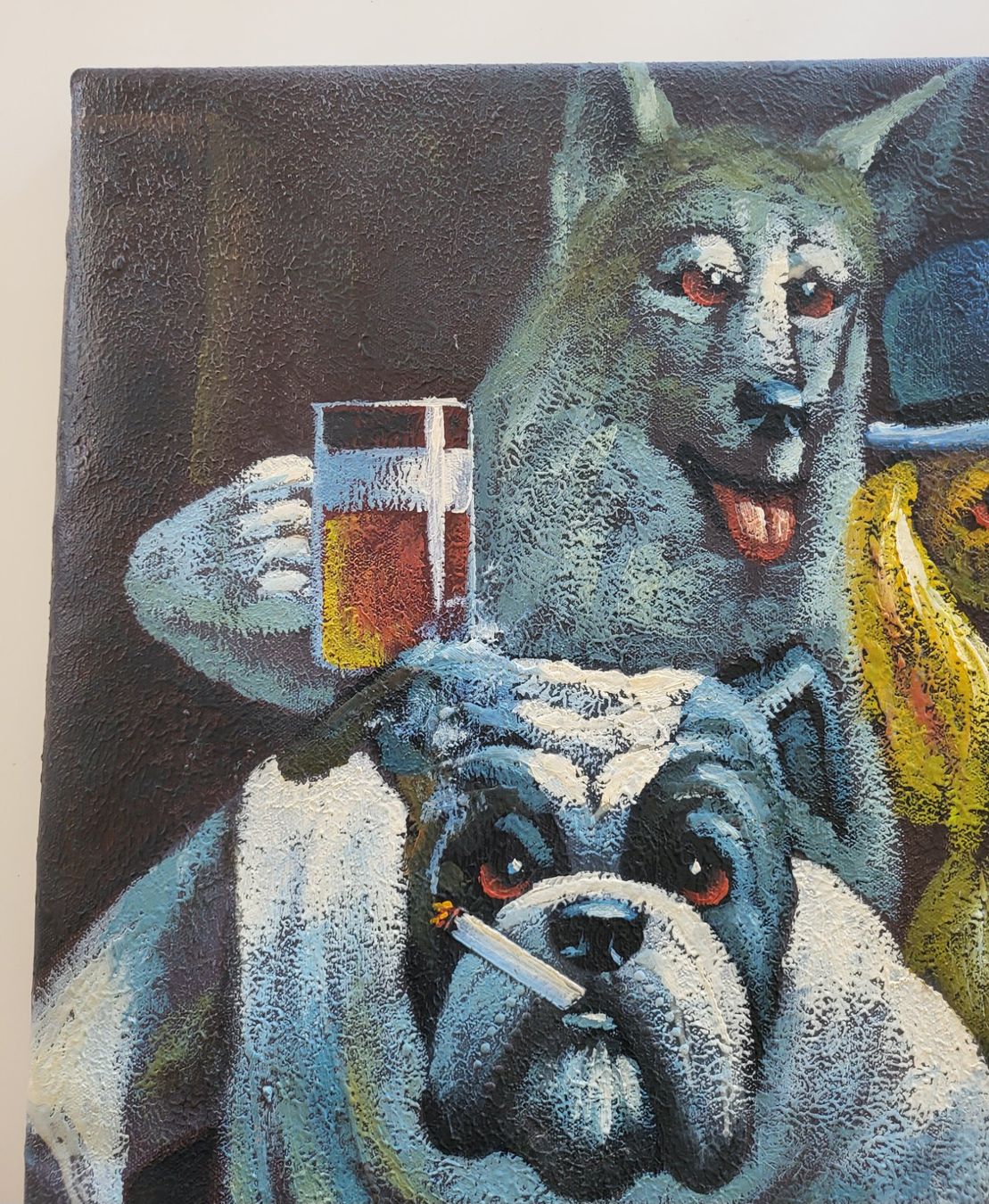Dipinti: Gemälde Hunde am Billiardtisch – Nuovo (secondo la descrizione) da figino venduto da ame_frv2 2