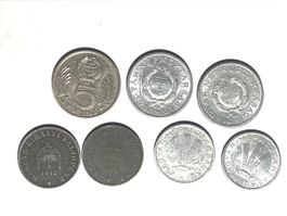 HONGRIE, 7 pièces, 5 et 1 Forint et 20 Fillér, 1917 à 1984