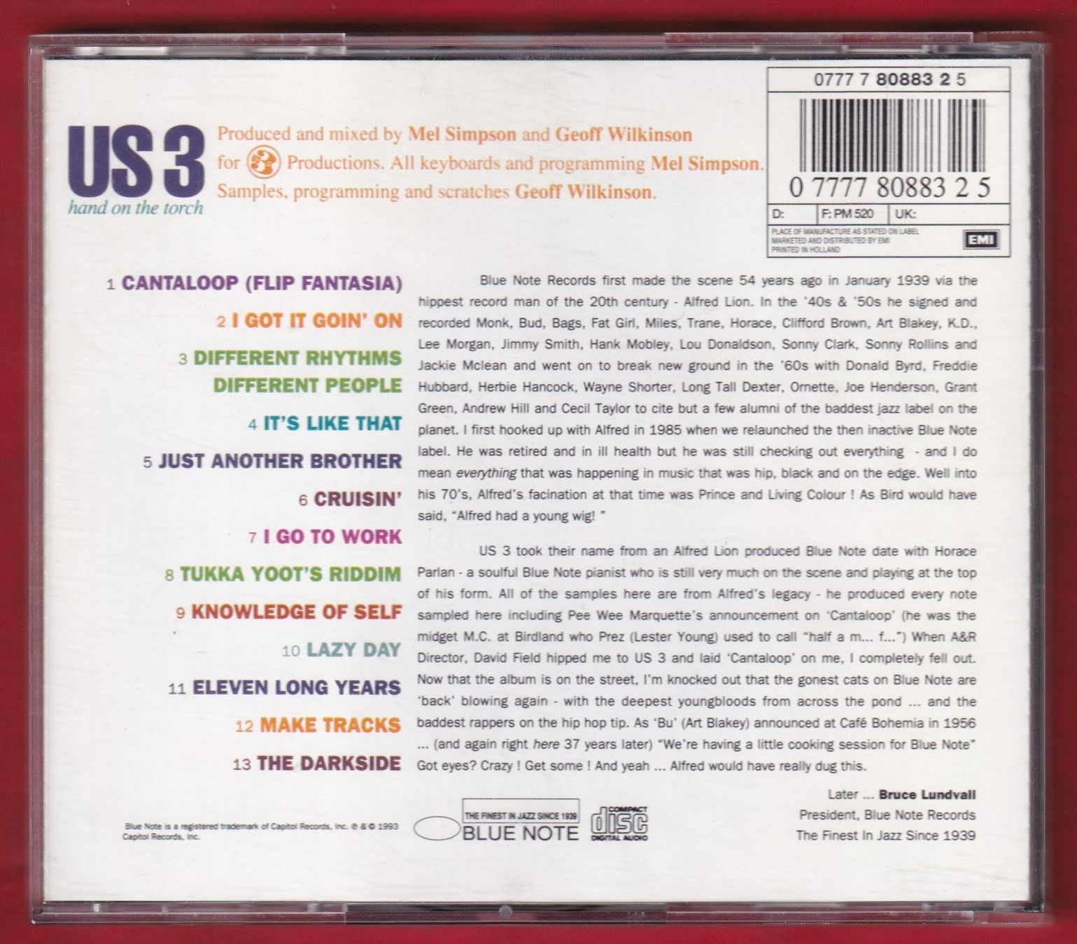 CD: US3 - Hand On The Torch (CD) – Usato da Zürich venduto da Pfluftl2000 1