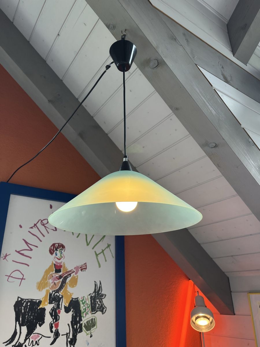 Lampadari & plafoniere: Vintage-Glas-Hängelampe 80er – Usato da Stans venduto da Bridges_Vintage