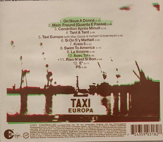 CDs: Stephan Eicher – Taxi Europa – Gebraucht aus Grüningen von azulgris 1
