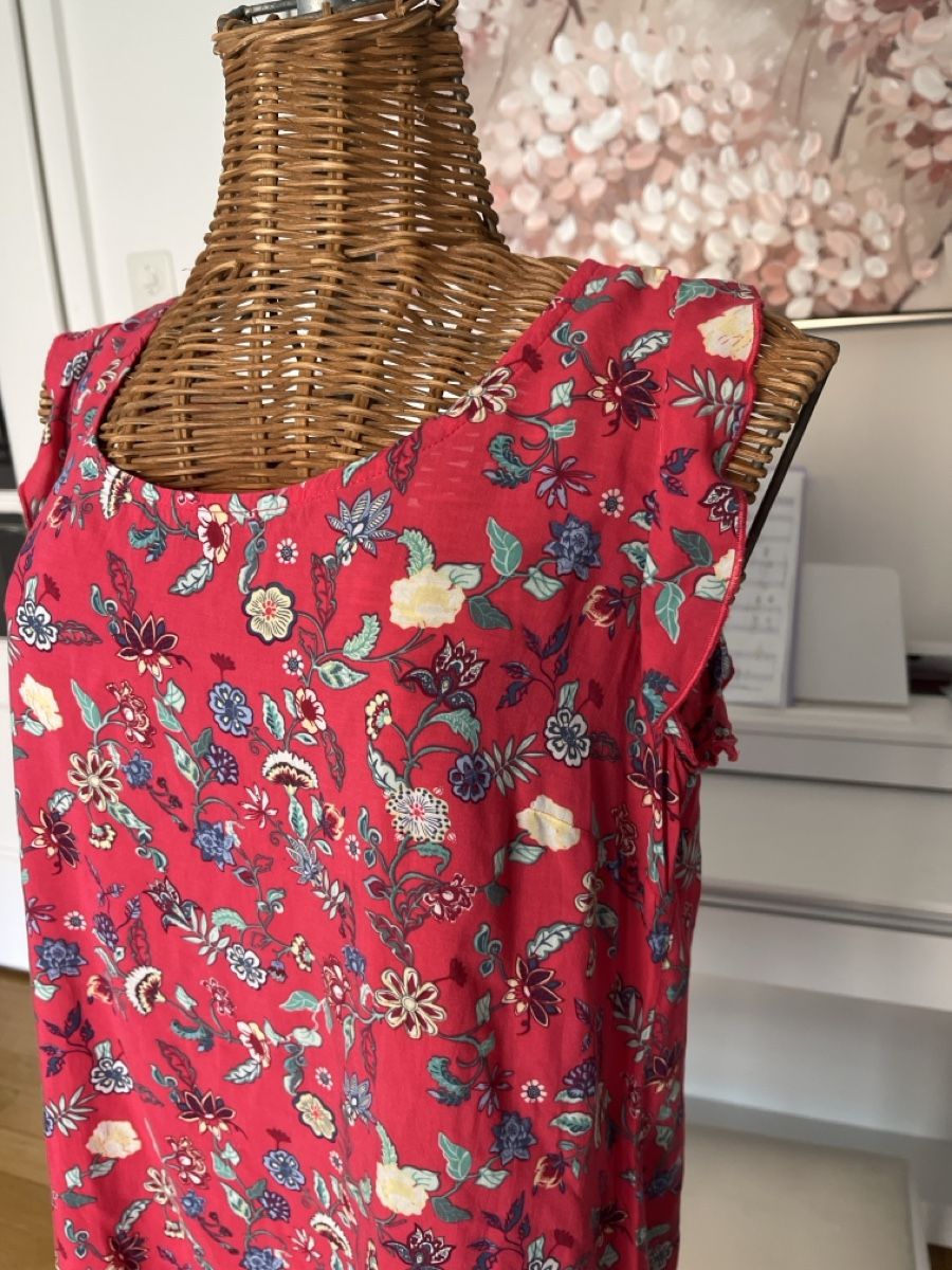 Blusen: Bluse rot, Blumenmuster, Multiblue, 36/38 – Gebraucht aus Solothurn von Bobesch08 1