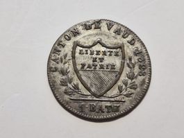 Kanton Vaud 1- Batz 1828 Vorzuglich.