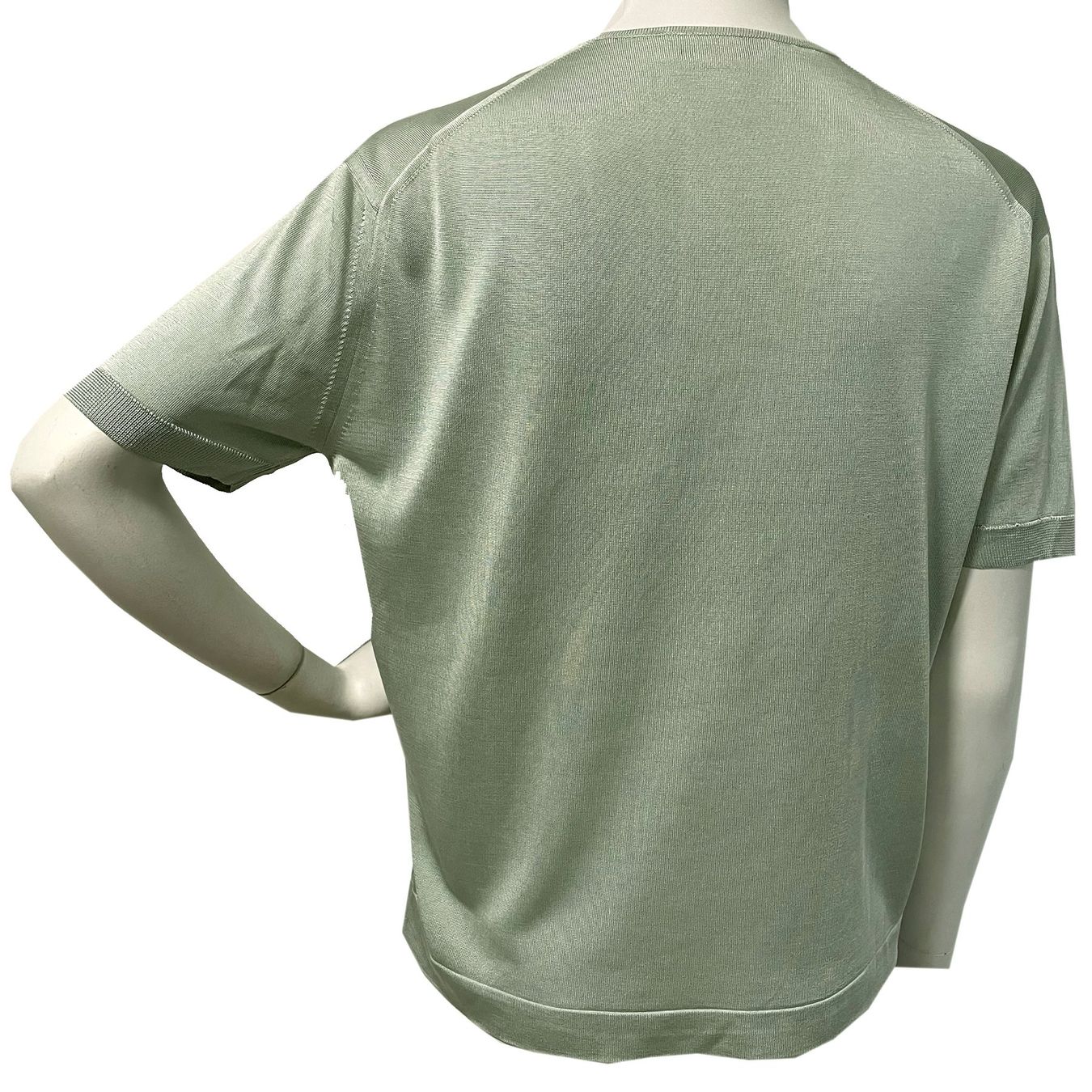 Maglioni & Felpe: Pullover Seide Gr. S/M/L hellgraugrün mattgrün VINTAGE 1960s – Usato da Brüttisellen venduto da Buxus 1