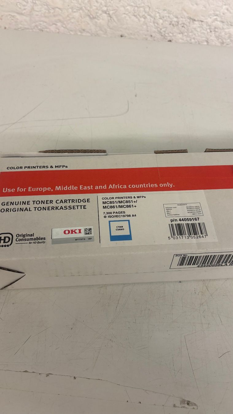 Oki Cartucce per stampanti & toner: OKI Toner CYAN MC851/MC861 neu – Nuovo e nell'imballaggio originale da Berg am Irchel venduto da Sputnik8 2