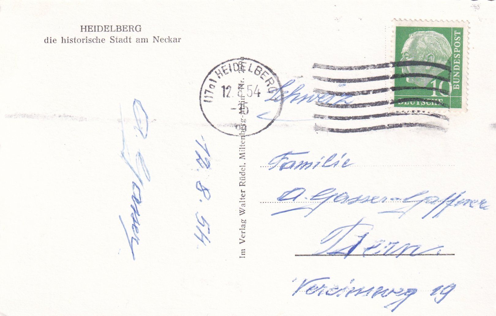 Cartoline postali: Heidelberg /mp – Usato da Hombrechtikon venduto da Rudolf07 1