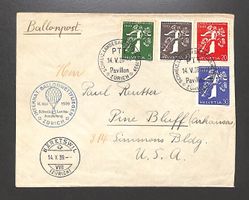 1939 Satzbrief Landesausstellung (Deutsch) BALLONWETTFLIEGEN