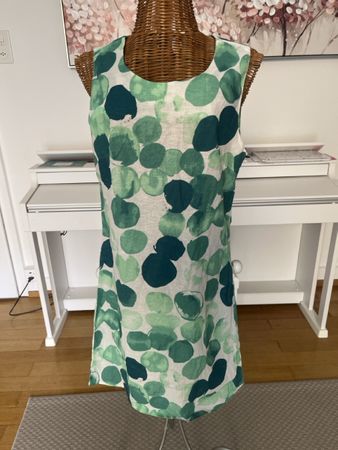 Leinenkleid, DueM, grün, S/M