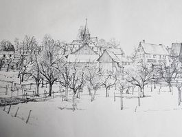 PAUL BODMER LITHOGRAPHIE SIGNIERT TITEL ZOLLIKON