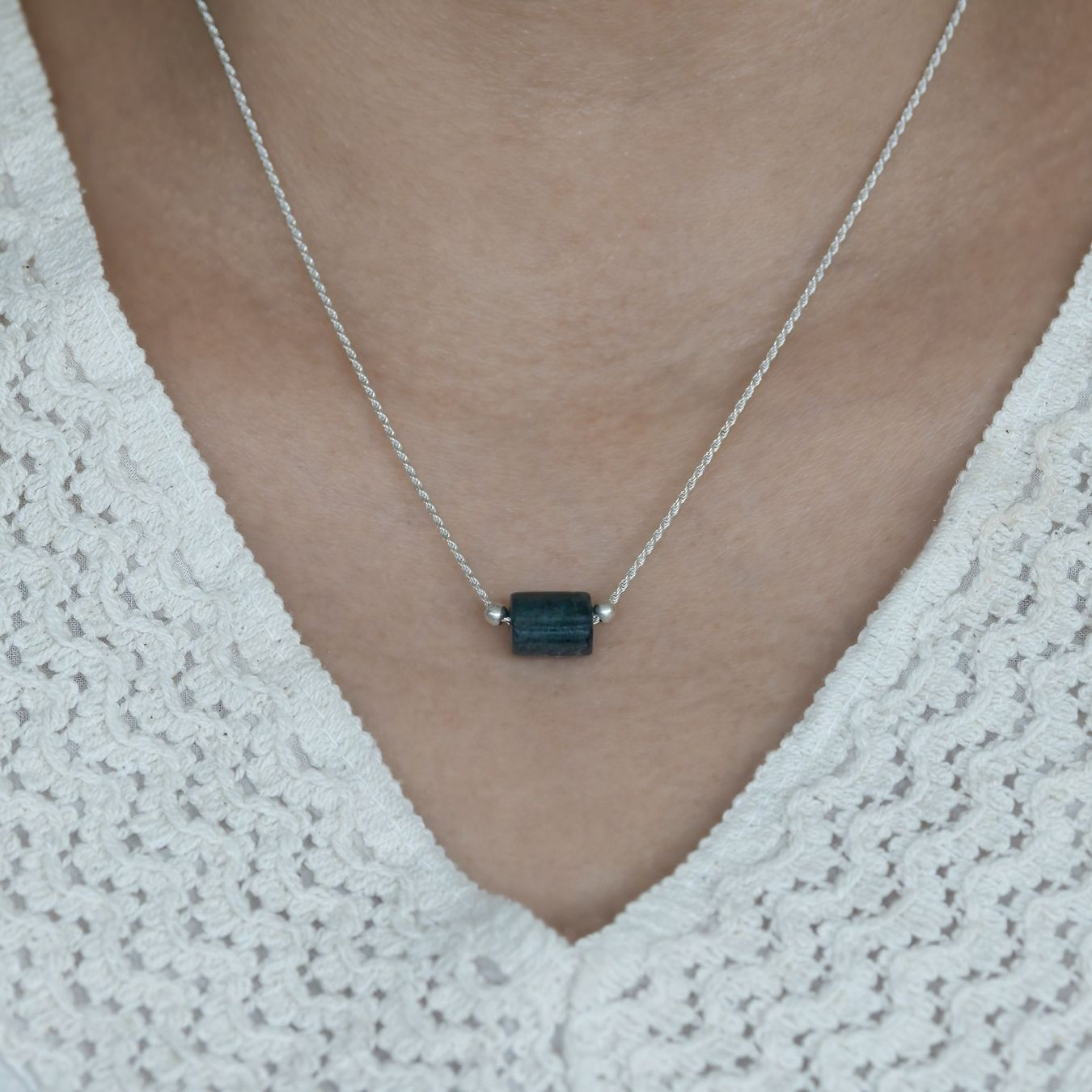 Catenine: Silberkette mit Jade – Nuovo e nell'imballaggio originale da Ruggell venduto da JadeShop 2