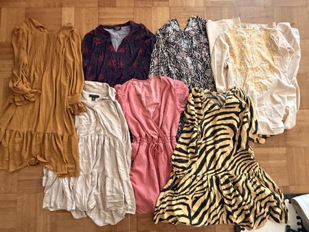 7 Damen Kleider diverse Marken verschiedene Stile Set