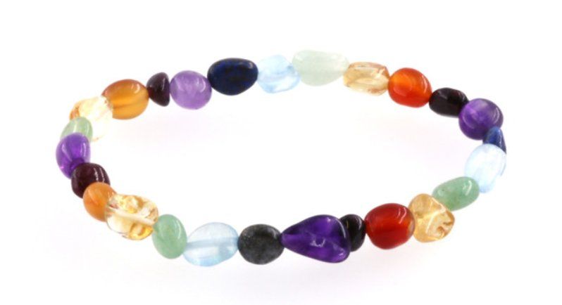 Mineralien & Heilsteine: Chakra Nuggets Crazy Armband ca. 6mm – Neu und originalverpackt aus Winterthur von LukasMineralienOase