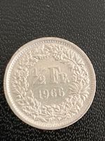 1/2 Schweizer Franken Silber 1966