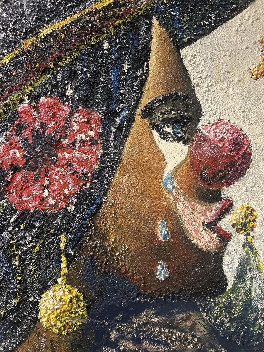 Gemälde: Ölgemälde "Trauriger Clown" - Einzigartig von Freddy Gerber – Gebraucht aus Glarus von KunstWerkEr-LS87 4