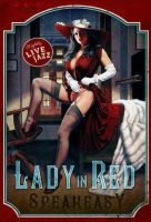 Blechschild-PINUP GIRL LADY IN RED
